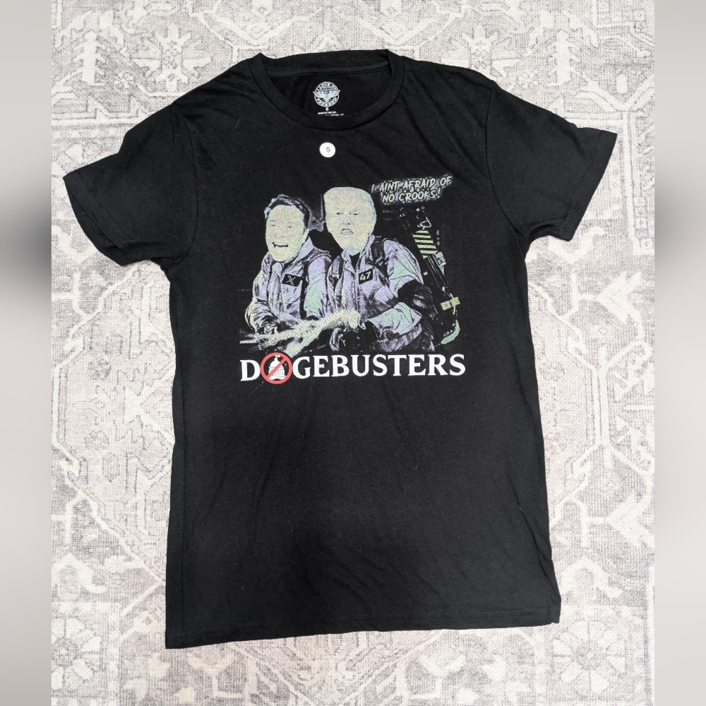 I Love My Freedom I Ain't Afraid Of No Crooks! Dogebusters Small TShirt New  BL